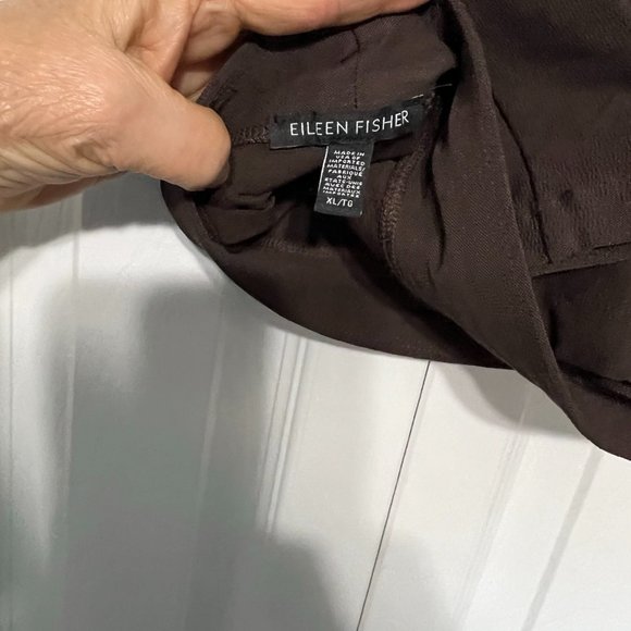 Eileen Fisher Skinny Ankle pant size XL Espresso Brown - Picture 6 of 7